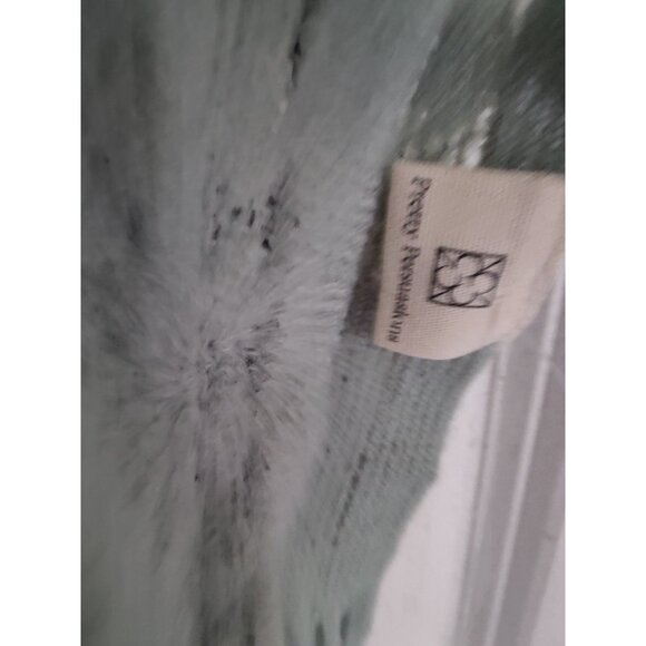 Pretty Persuasions Shawl Wrap Cozy Open Knit Aqua Blue W Fringe One Size NWT - Picture 6 of 8